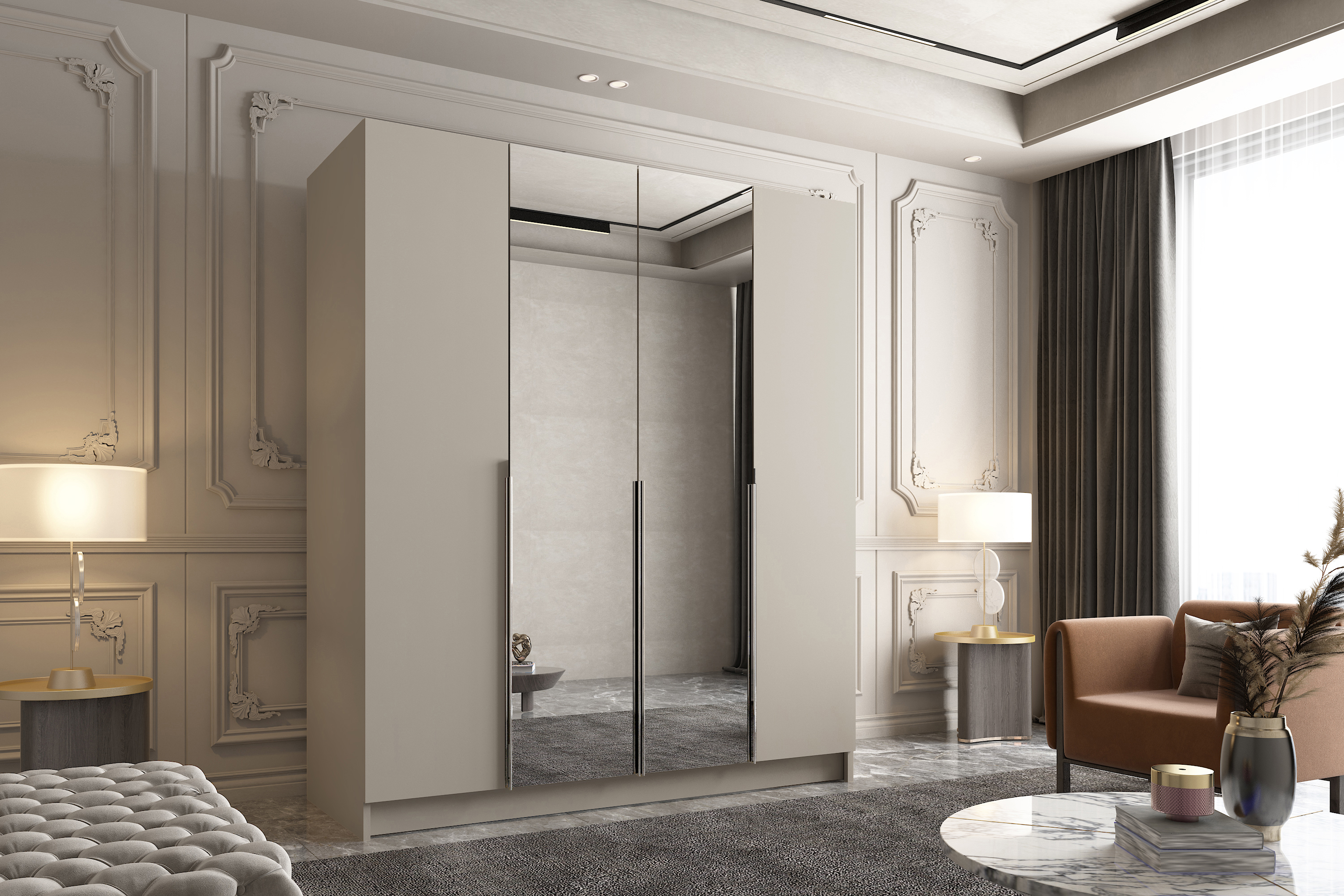 Modern Slatted Wardrobe