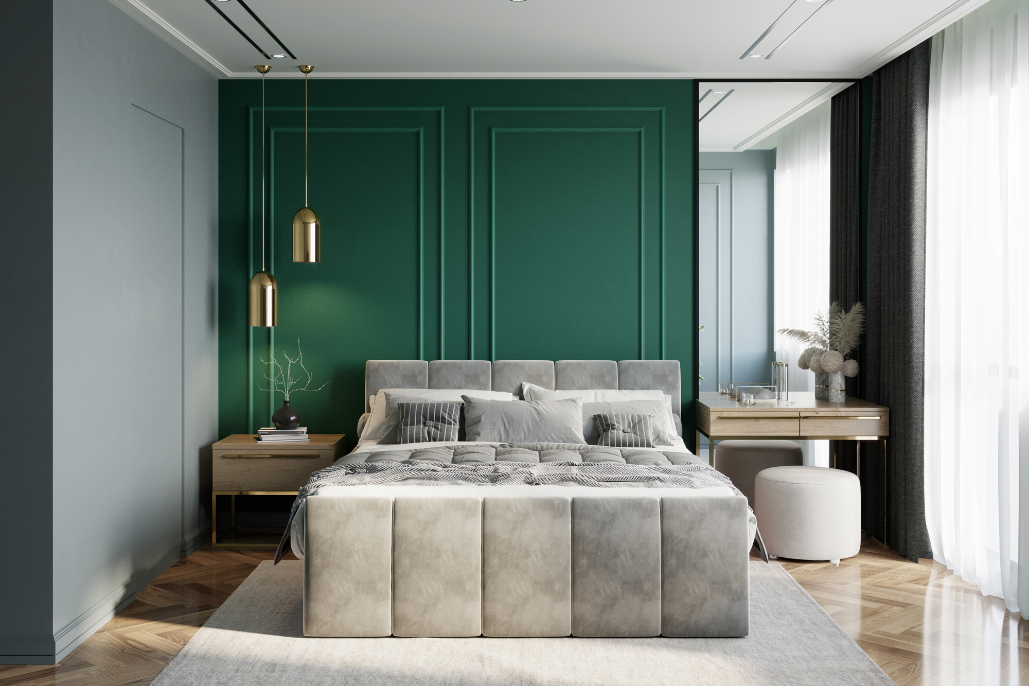 Forest Green Bedroom